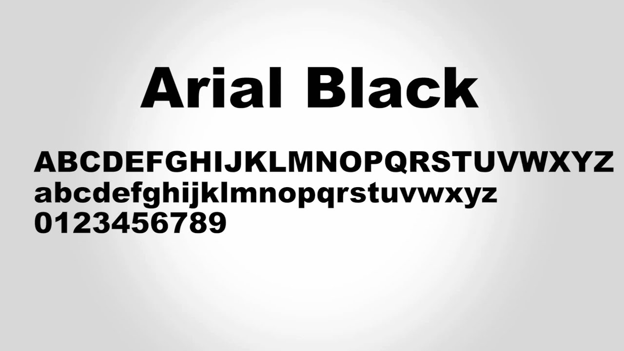 Arial Black Black Western Font